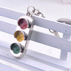 3D Keyfob Keychain Traffic Signal Lamp Classic Key Rings Car Key Chain, Traffic Signal Lamp Shape