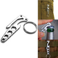 Multi-function Bottle Opener Keychain Outdoor Pocket Tool Pry Bar Hex Key Wrench, Pry Bar Hex Key Wrench Shape