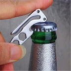 Multi-function Bottle Opener Keychain Outdoor Pocket Tool Pry Bar Hex Key Wrench, Pry Bar Hex Key Wrench Shape