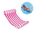 Leisure Water Floating Bed Hammock Inflatable Floating Row Entertainment Lounge Chair, Lounge Chair (Dark Blue), Lounge Chair (Pink And White Stripes), Lounge Chair (Green And White Stripes)
