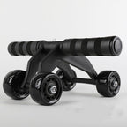 Multifunctional Frog-Style Four-wheel Abdominal Wheel Abdominal Muscle Exercise Fitness Equipment, Black, Green