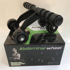Multifunctional Frog-Style Four-wheel Abdominal Wheel Abdominal Muscle Exercise Fitness Equipment, Black, Green