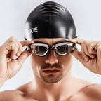 3 in 1 HD Waterproof and Anti-fog Large Frame Siamese Earplugs Swimming Goggles + Swimming Cap + Nose Clip Set for Men and Women, 3 in 1 Swimming Set(Black), 3 in 1 Swimming Set(Blue), 3 in 1 Swimming Set(Pink), 3 in 1 Swimming Set(Silver)