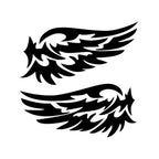 5 PCS Guardian Angel Wings Lovely Reflective Car Stickers Fashion Car Rearview Mirror For Strip Subsection, Black, White