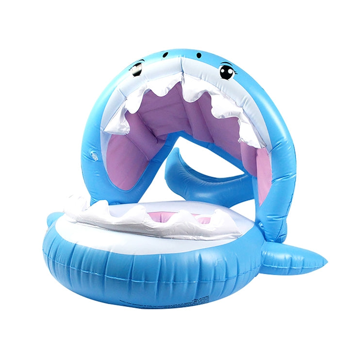 PVC Inflatable Childrens Swimming Ring Play Water Toys Inflatable Shark Shade Seat, Size: 95 x 78 x 70cm