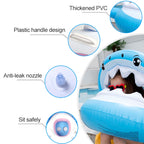 PVC Inflatable Childrens Swimming Ring Play Water Toys Inflatable Shark Shade Seat, Size: 95 x 78 x 70cm