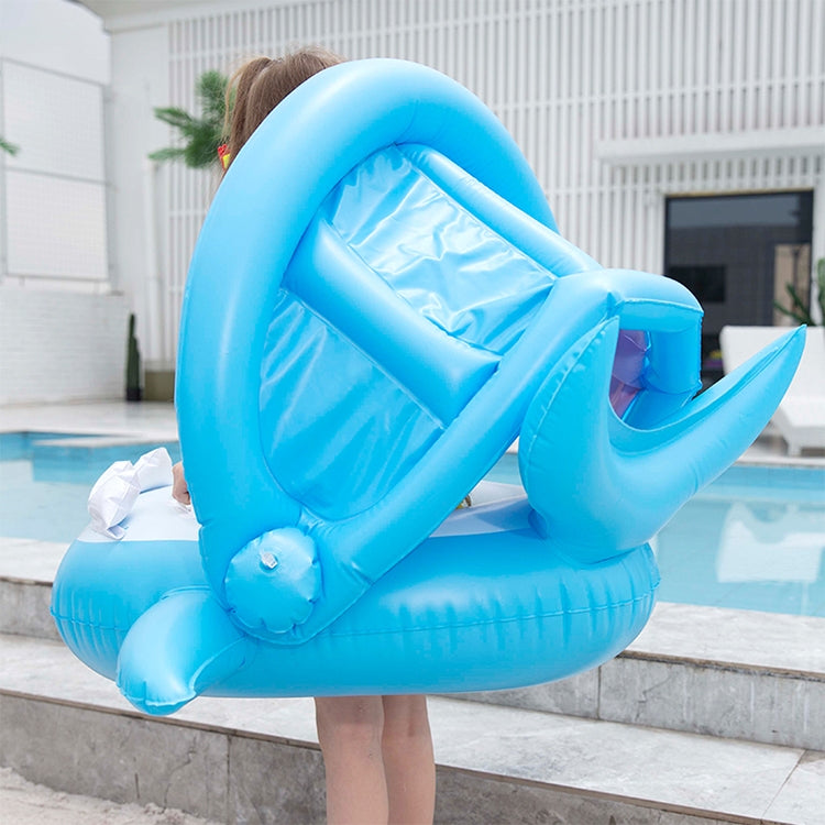 PVC Inflatable Childrens Swimming Ring Play Water Toys Inflatable Shark Shade Seat, Size: 95 x 78 x 70cm