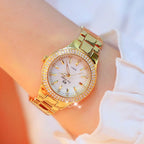 BS beesister FA1258 Women Round Case Diamond Alloy Strap Watch