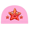 Children Waterproof PU Coated Breathable Sunscreen Swimming Cap, PU Swimming Cap(Pink Starfish), PU Swimming Cap(Blue Starfish), PU Swimming Cap(Yellow Steamship), PU Swimming Cap(Blue Sailboat)