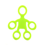 Humanoid Silicone Finger Puller Finger Force Wrist Exercise Pull Ring, Humanoid Green, Humanoid Blue, Humanoid Orange