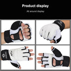 Half Fingers Adults Sandbag Training Boxing Gloves PU Leather Fitness Sparring Taekwondo Gloves, XS, S, M, L, XL, XXL