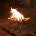 Outdoor Fire Burning Portable Solid Fuel Frame Folding Furnace Fire Rack Camping Tools
