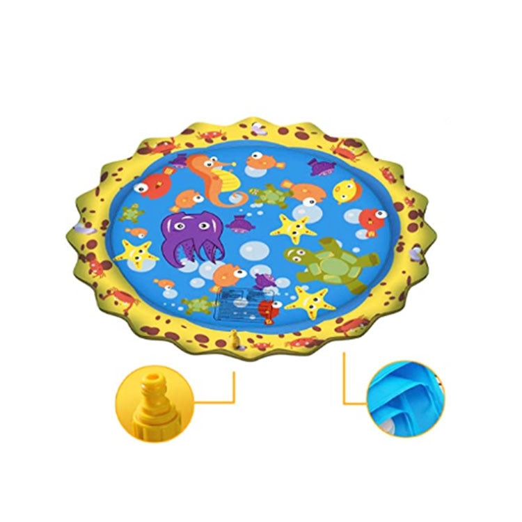 Cartoon Pattern Round Inflatable Outdoor Lawn Sprinkler Pad Children Pad, Diameter: 100cm, Cartoon 100cm