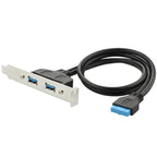 50CM USB3.0 Rear PCI Baffle Line Full Height Chassis DIY With Ear 20pin Transfer Cable