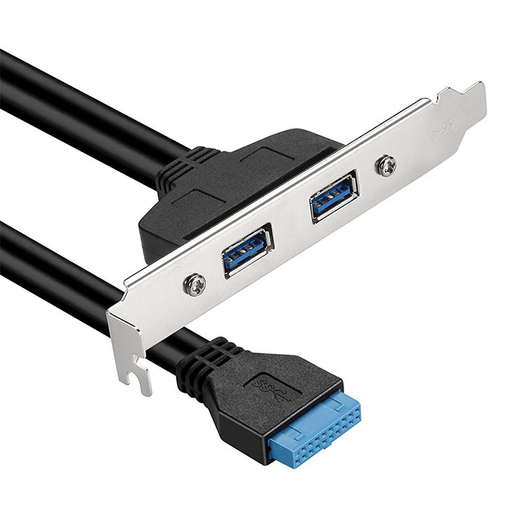50CM USB3.0 Rear PCI Baffle Line Full Height Chassis DIY With Ear 20pin Transfer Cable
