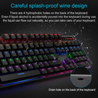 Rapoo V500 PRO Mixed Light 104 Keys Desktop Laptop Computer Game Esports Office Home Typing Wired Mechanical Keyboard, Black Shaft, Green Shaft, Tea Shaft, Red Shaft