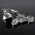 Classic 3D Simulation Model Of Motorcycle Motorcycle Helmet Charms Creation Alloy Key Chain Key Holder Car Key, Motorcycle Shape