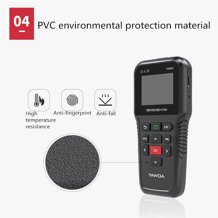 YAWOA YA401 Car Engine Fault Diagnostic Instrument OBD2 Car Fault Reading Card Battery Detector, YAWOA YA401