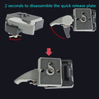 BEXIN Tripod Head Quick Release Plate Holder For Manfrotto 200PL-14