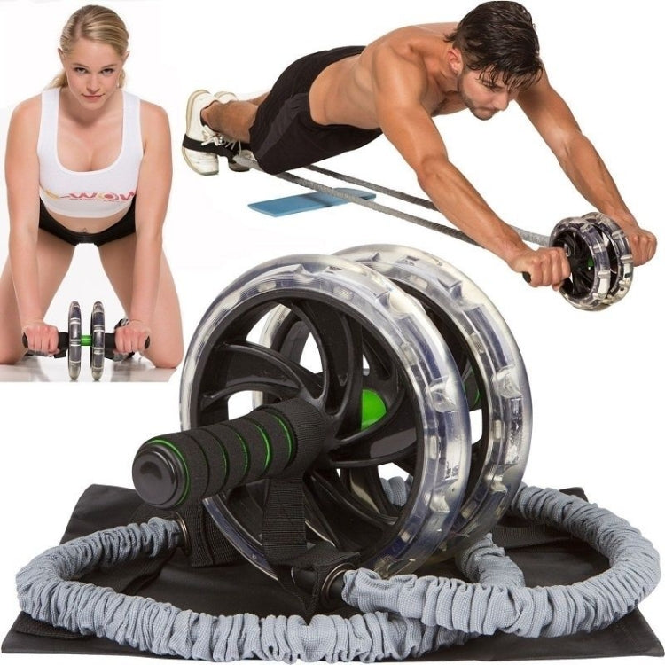 Multifunctional Roller Rope Abdominal Wheel Beginners Use Fitness Equipment Set, 3 in 1