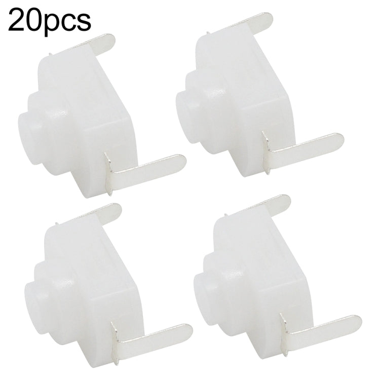 20 PCS YT-1208-YD LED Flashlight Button Switch, Bent Feet, Straight Feet
