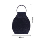 10 PCS Genuine Leather Guitar Pick Storage Bag with Key Ring, Apricot, Black, Brown, Blue, Claret
