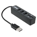 2 in 1 USB 2.0 480Mbps 3 Ports HUB COMBO + Micro SD / T-FLASH SD / SDHC / SDXC Card Reader for Windows XP / Vista / 8.1 / 7 / 8, MAC, etc, USB 2.0 (Black), USB 2.0 (White)