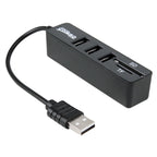 2 in 1 USB 2.0 480Mbps 3 Ports HUB COMBO + Micro SD / T-FLASH SD / SDHC / SDXC Card Reader for Windows XP / Vista / 8.1 / 7 / 8, MAC, etc, USB 2.0 (Black), USB 2.0 (White)