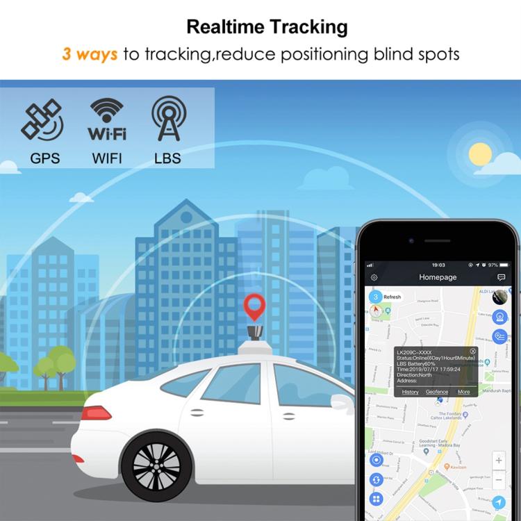 TL209C 240-day Standby 20000mAh Car Truck Vehicle Tracking 4G GPS Tracker, EU Plug, TL209C 4G, EU Plug