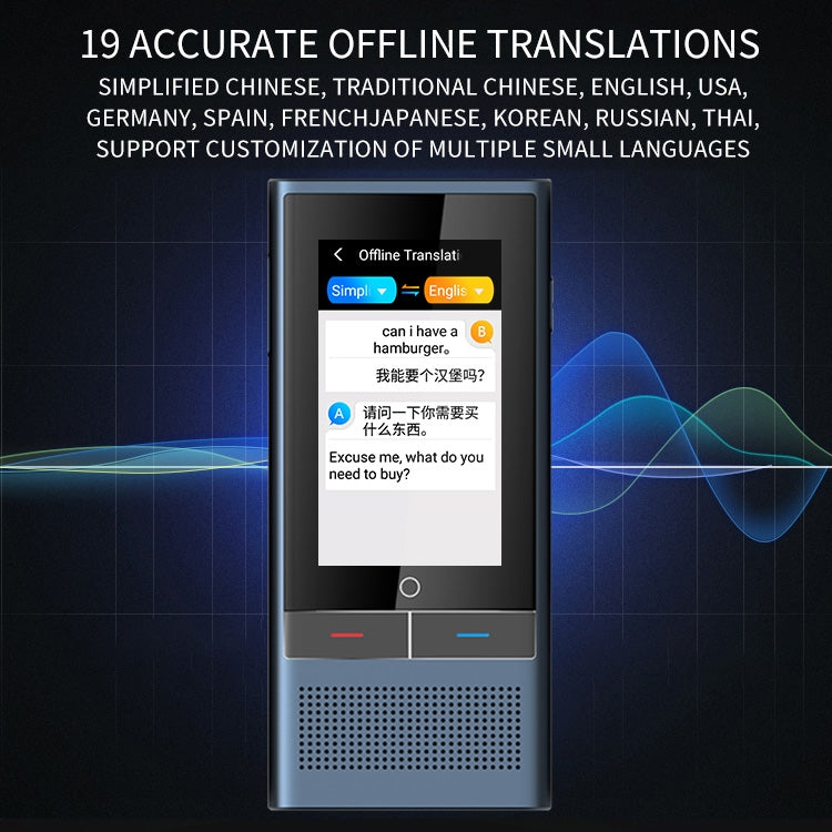 Z6 4G Version 3.1 inch Screen Smart Voice Translator for Business Travel 1GB+16GB Support 138 Languages Inter-Translation