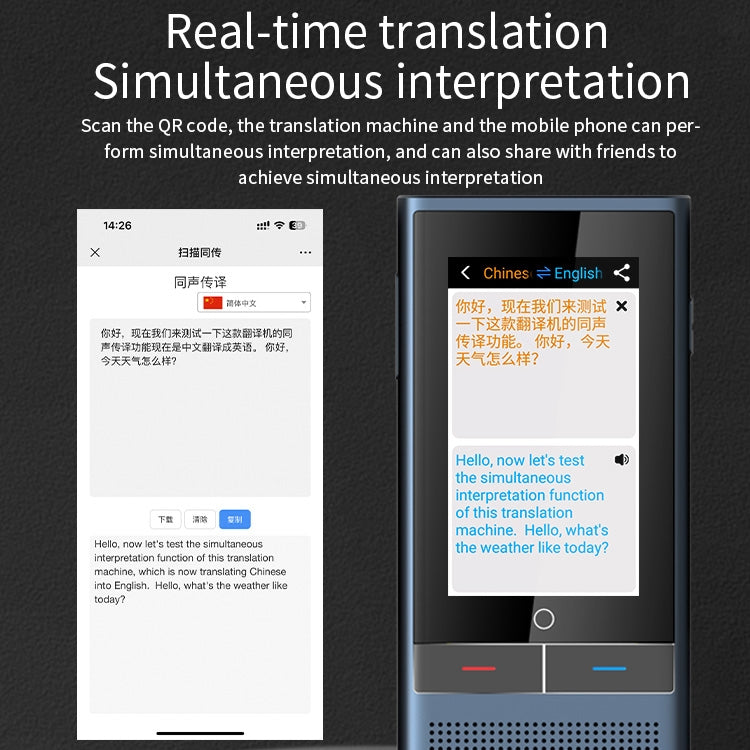 Z6 4G Version 3.1 inch Screen Smart Voice Translator for Business Travel 1GB+16GB Support 138 Languages Inter-Translation