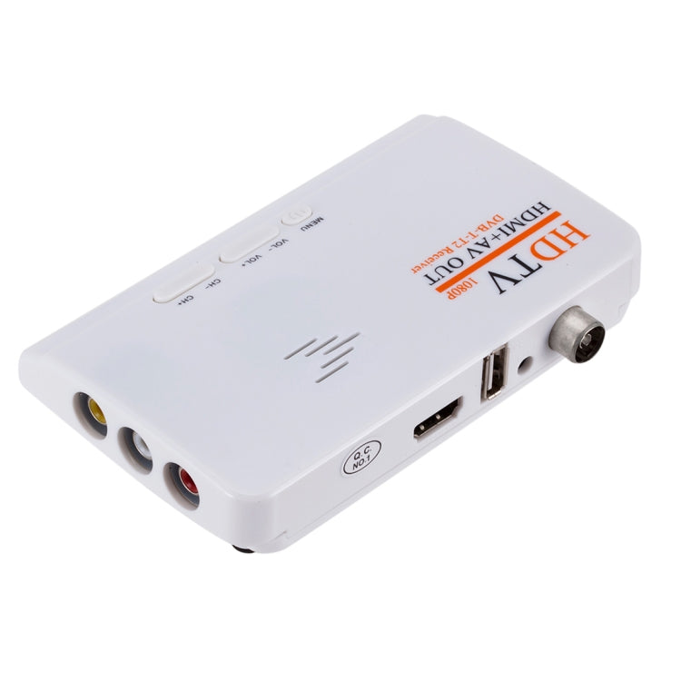 HDMI+AV OUT 1080P Digital Satellite Receiver  HD TV DVB-T-T2 TV Box AV Tuner Combo Converter with Remote Control, Support MPEG4