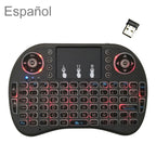Support Language: Spanish i8 Air Mouse Wireless Backlight Keyboard with Touchpad for Android TV Box & Smart TV & PC Tablet & Xbox360 & PS3 & HTPC/IPTV, Spanish