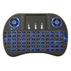 Support Language: Spanish i8 Air Mouse Wireless Backlight Keyboard with Touchpad for Android TV Box & Smart TV & PC Tablet & Xbox360 & PS3 & HTPC/IPTV, Spanish