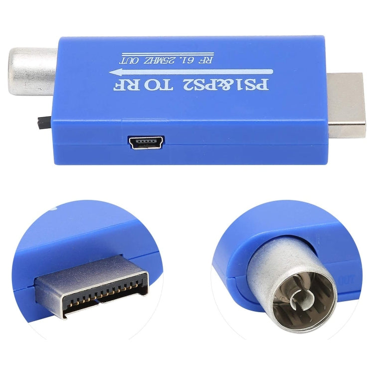 61.25MHz PS1 & PS2 to RF TV Signal Radio Frequency Converter, PS1 & PS2 to RF
