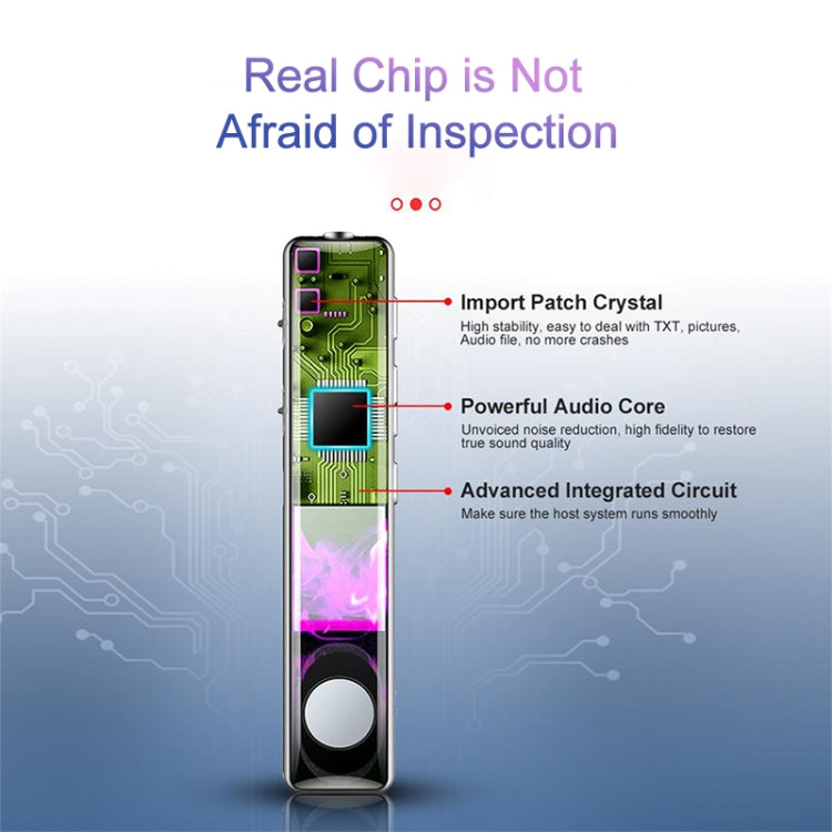 Q33 External Play MP3 Voice Control High Definition Noise Reduction Recording Pen, 16G, Support Password Protection & One-touch Recording, 16G