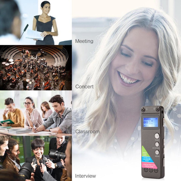 VM31 Portable Audio Voice Recorder, 16GB, Support Music Playback, 16GB