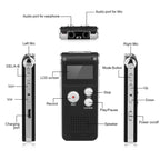 SK012 16GB Smart Noise Reduction HD Voice Recording Pen, Black 16GB