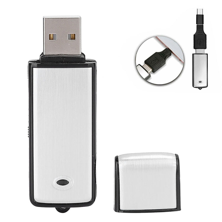 SK858 32GB Rechargeable Portable U-Disk Meeting Voice Recorder, 32GB