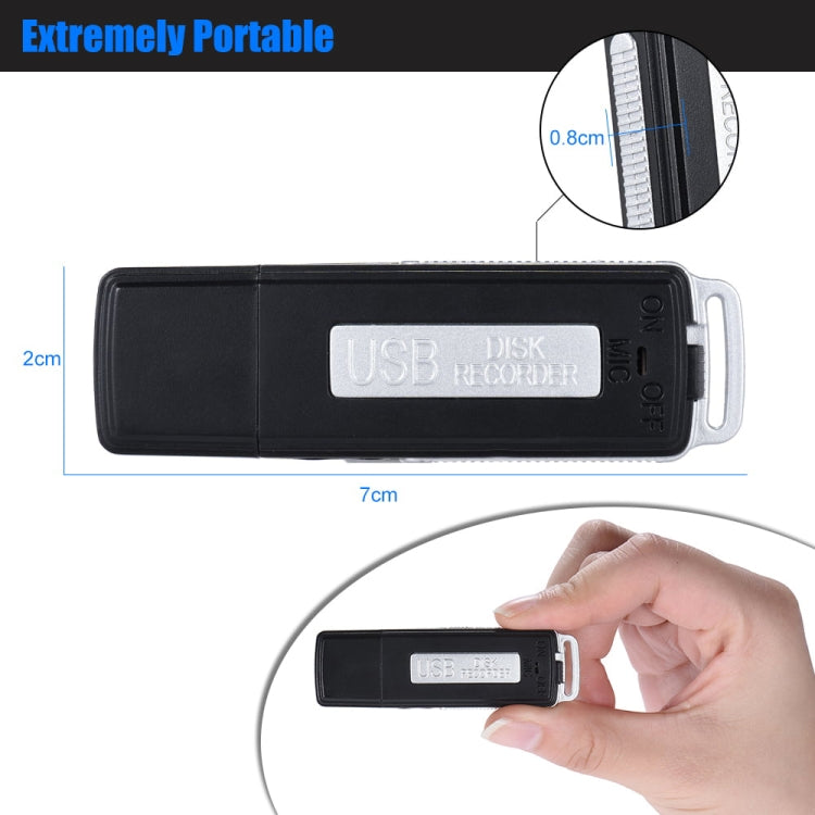 SK868 8GB Rechargeable Portable U-Disk Voice Recorder, 8GB