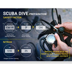 NORTH EDGE AQUA 100m Waterproof Scuba Diver Smart Watch, Support Luminous Display & Compass Mode, AQUA