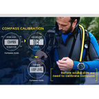 NORTH EDGE AQUA 100m Waterproof Scuba Diver Smart Watch, Support Luminous Display & Compass Mode, AQUA