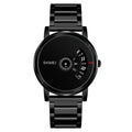 SKMEI 1260 Fashion Creative Pointer 30m Waterproof Quartz Wrist Watch with Stainless Steel Watchband