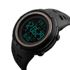 SKMEI 1251 Men Fashionable Outdoor 50m Waterproof Sports Watch Digital Watch with PU Watchband