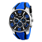 SKMEI 9128 Fashion Multifunctional 3D Large Dial Sports Wristwatch 30m Waterproof Quartz Watch