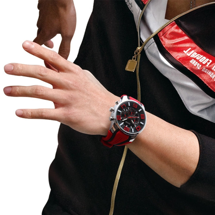 SKMEI 9128 Fashion Multifunctional 3D Large Dial Sports Wristwatch 30m Waterproof Quartz Watch