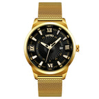 SKMEI 9166 Fashion Men Business Watch 30m Waterproof Metal Quartz Wristwatch