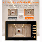 Danmini Q10 4.3 Inch Screen Motion Detection Camera Video Alarm Smart Digital Door Viewer, Support TF Card, Q10 Gold, Q10 Black