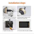 Danmini Q10 4.3 Inch Screen Motion Detection Camera Video Alarm Smart Digital Door Viewer, Support TF Card, Q10 Gold, Q10 Black