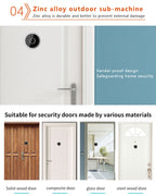 DD3S 2.4 inch Screen 0.3MP Security Camera Peephole Viewer Digital Peephole Door Bell,, DD3S